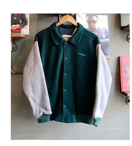 90`s L.L Bean Fleece Varsity Jacket (95)] 