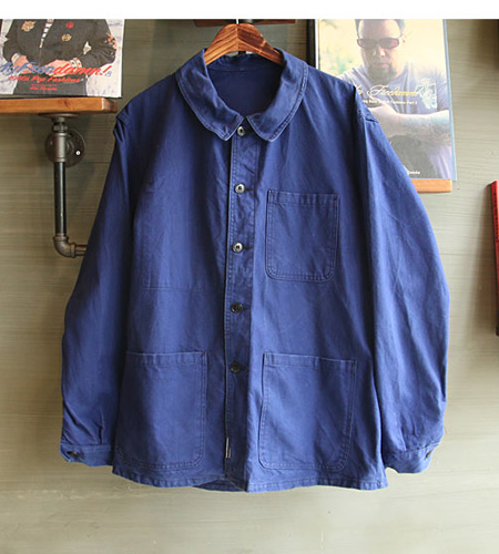 50`s French Workwear Club Collar Work Jacket (105)]