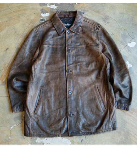 00`s Eddie Bauer Leather Car Coat (105)]
